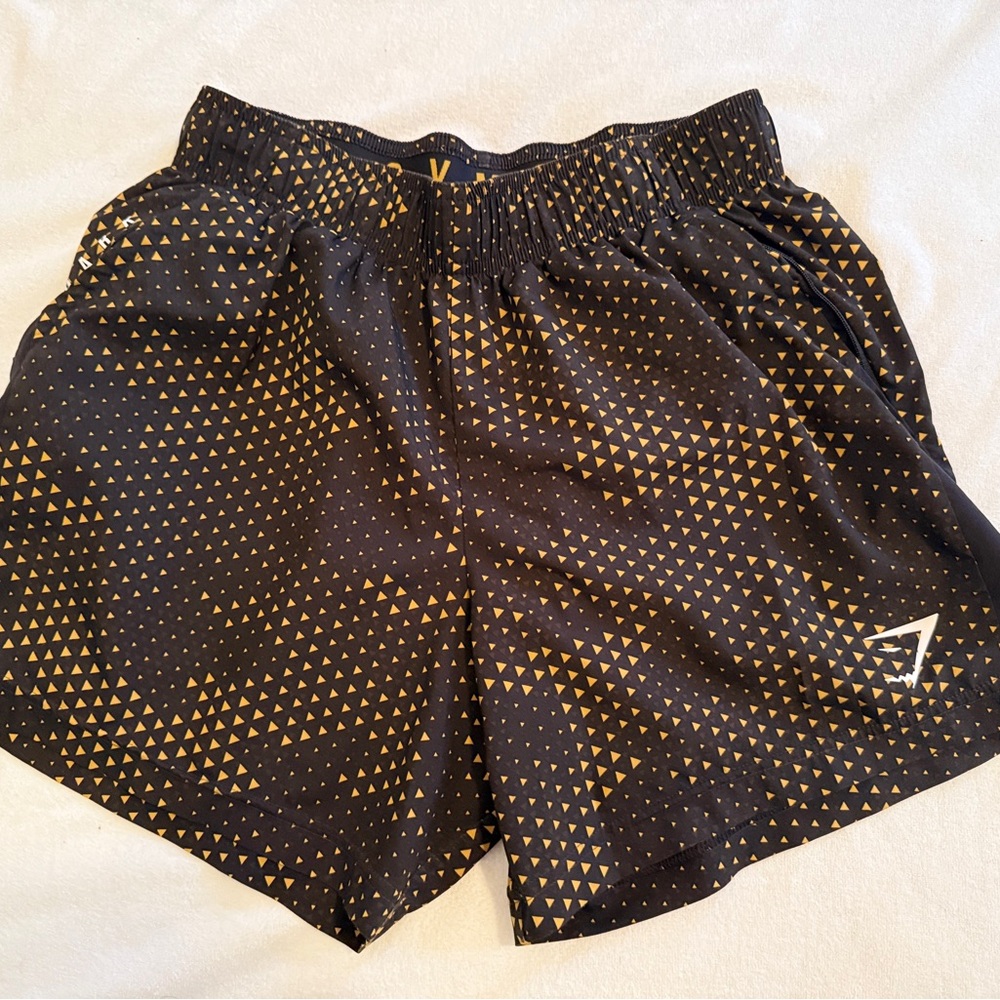 GymShark Sport 5” Shorts - Tumeric Yellow/Black Marl